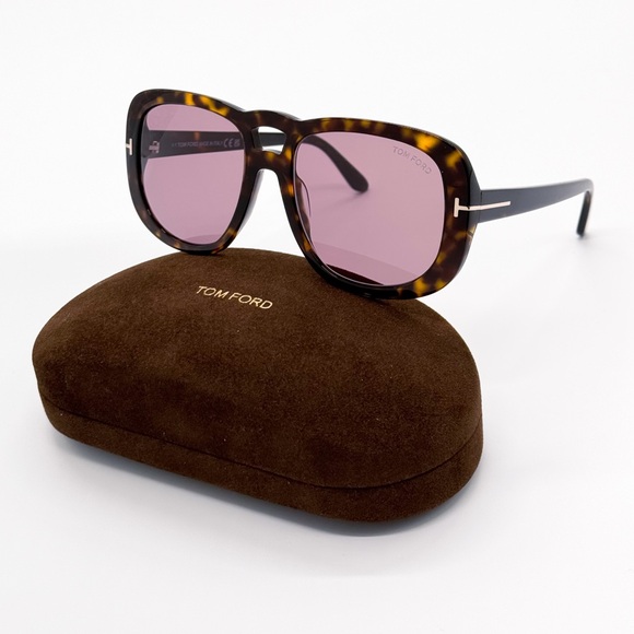 NEW TOM FORD BILLIE TF1012 ECO 52Y WOMEN SUNGLASSES FT1012/S HAVANA EYEWEAR - Picture 2 of 10